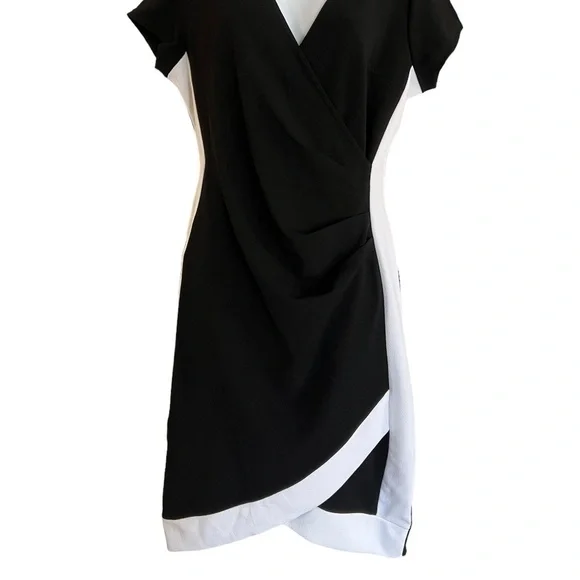 Juniors | Almost Famous | Black and White Stretch Mini Dress | NWT - Picture 2 of 5